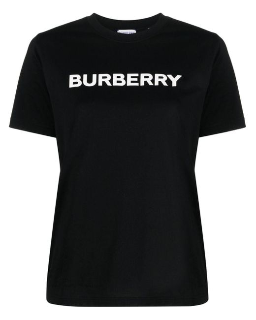 Camiseta con logo estampado Burberry de color Black