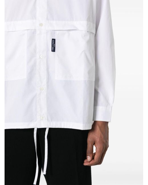 Comme des Garçons White Drawstring-hem Cotton Shirt for men