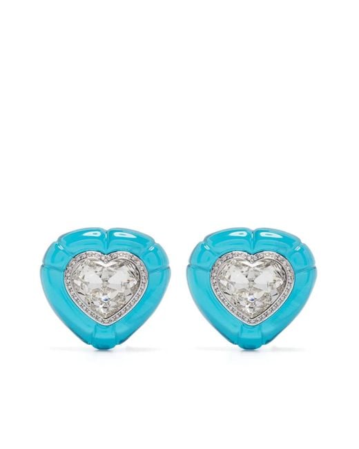Swarovski Blue Dulcis Clip Earrings