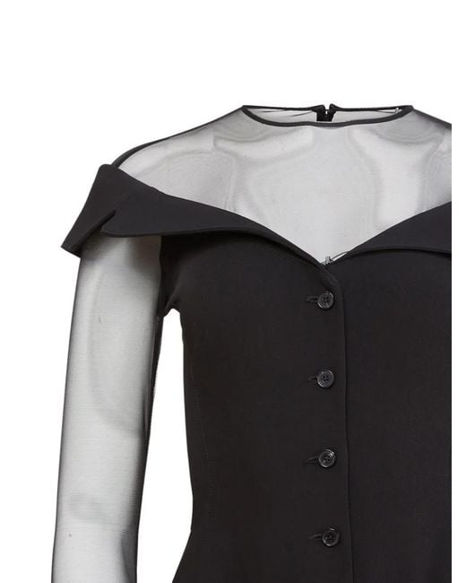 Fleur du Mal Black Button Bodysuit