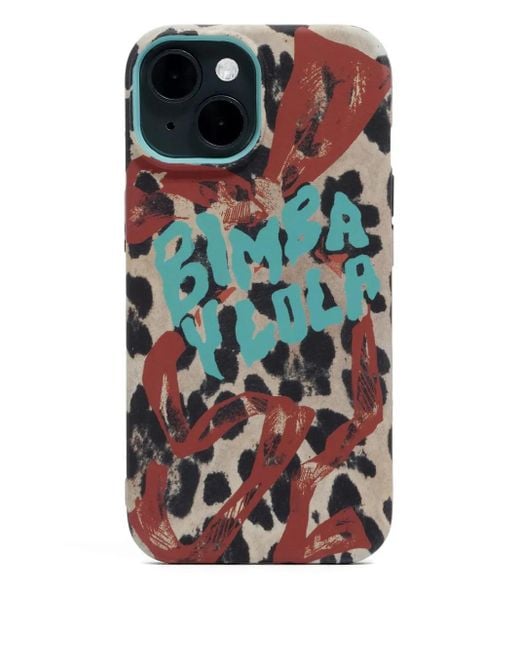 Bimba Y Lola Natural Leopard-print Phone Case