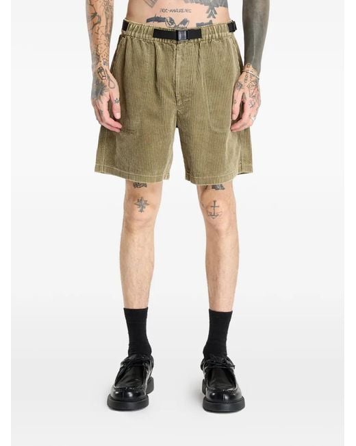 Adidas Green Corduroy Belted Shorts for men