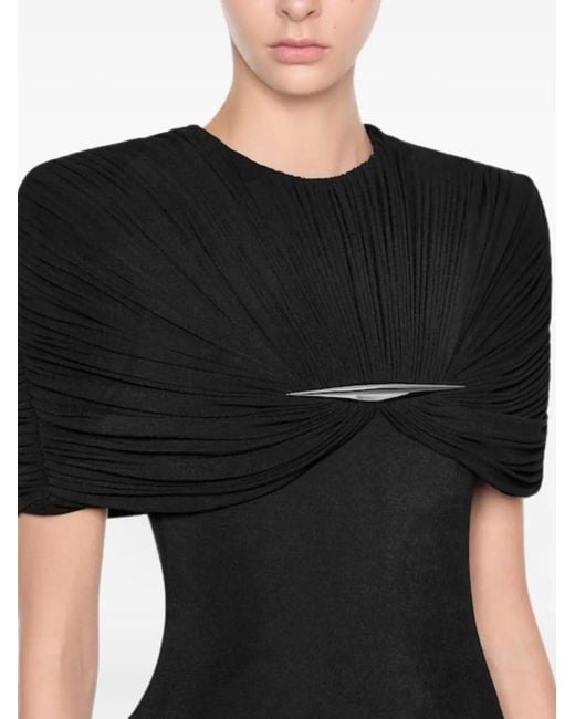 Chats by C.Dam Black Draped Mini Dress