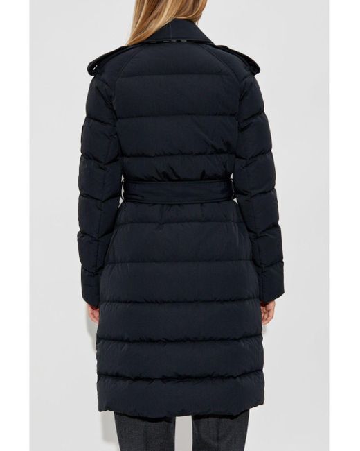 Burberry Blue Belted Down Jacket