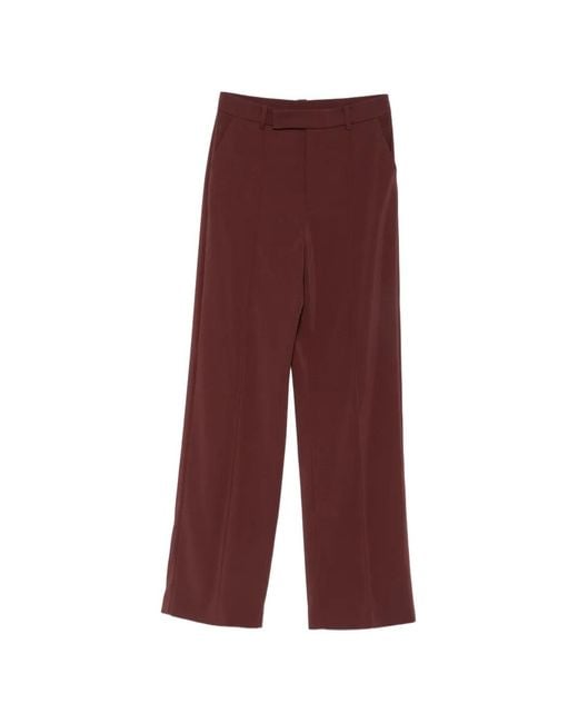 Patrizia Pepe Purple Tailored Straight-Leg Trousers