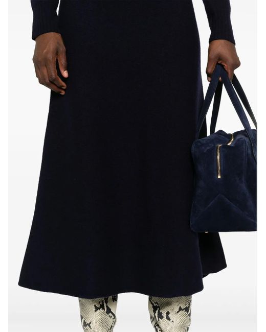Jil Sander Black A-Line Midi Skirt