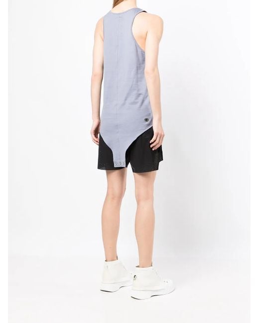 Rick Owens X Champion Blue Logo-Print Tank Top