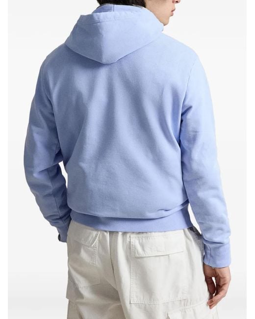 Polo Ralph Lauren Blue Hoodie À Logo Brodé for men