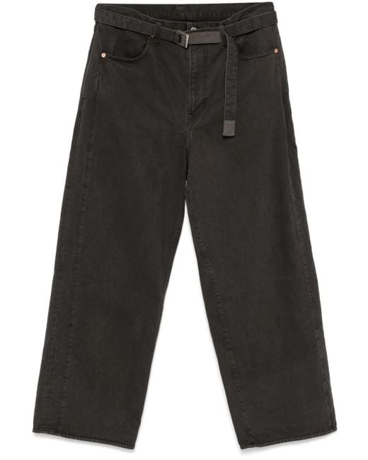 Sacai Gray Twill Trousers for men