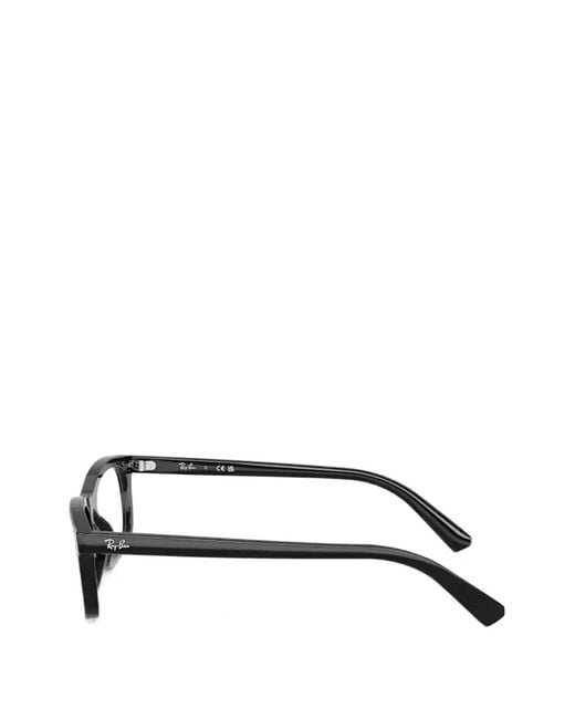 Ray-Ban White Rectangle-Frame Glasses