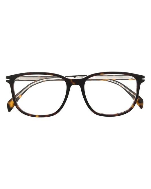 David Beckham Brown Brille Mit Eckigem Gestell
