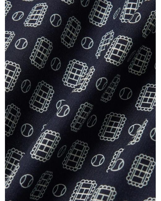 Lacoste Blue Tennis-Print Shorts for men