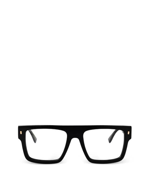 DSquared² Brille Mit Eckigem Gestell in Black für Herren