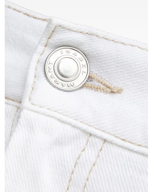 Isabel Marant White Logo-Patch Jeans