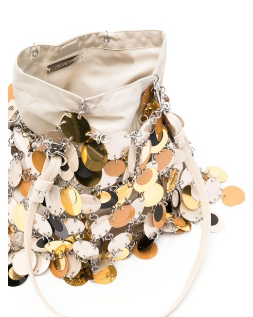 Rabanne White Sequinned Shoulder Bag