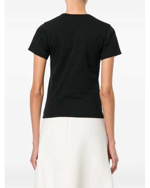 COMME DES GARÇONS PLAY Black Heart-Appliqué T-Shirt