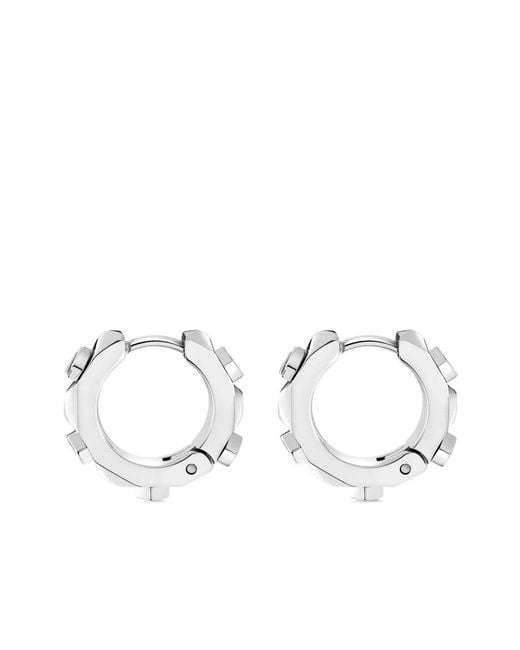 Philipp Plein White Stainless-Steel Earring