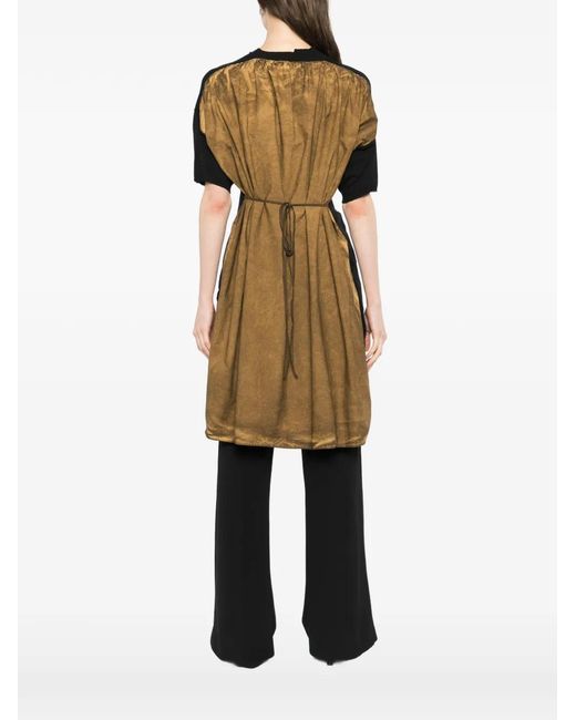 Uma Wang Black Tied-Waist Top