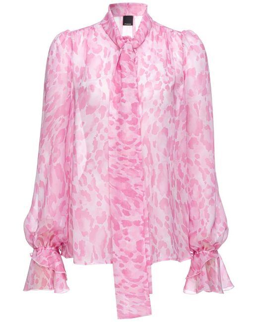 Blusa con estampado abstracto Pinko de color Pink