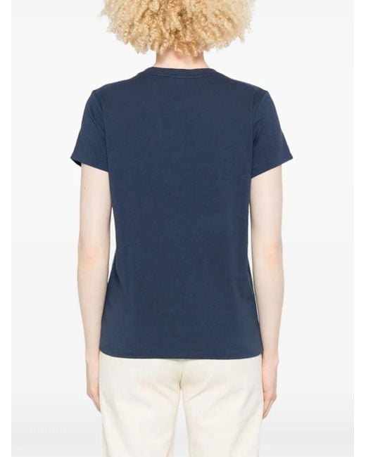 Polo Ralph Lauren T-Shirt Met Vlagapplicatie in het Blue