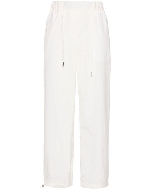 Peserico White Drawstring-fastening Trousers