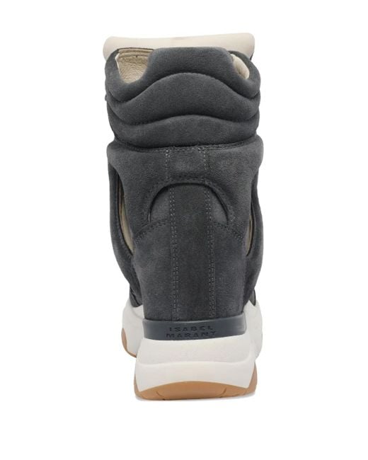 Isabel Marant Black Balskee Touch-Strap Wedge Sneakers