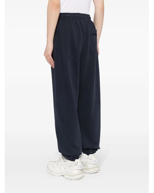 Vetements Blue Logo-Embroidered Track Pants