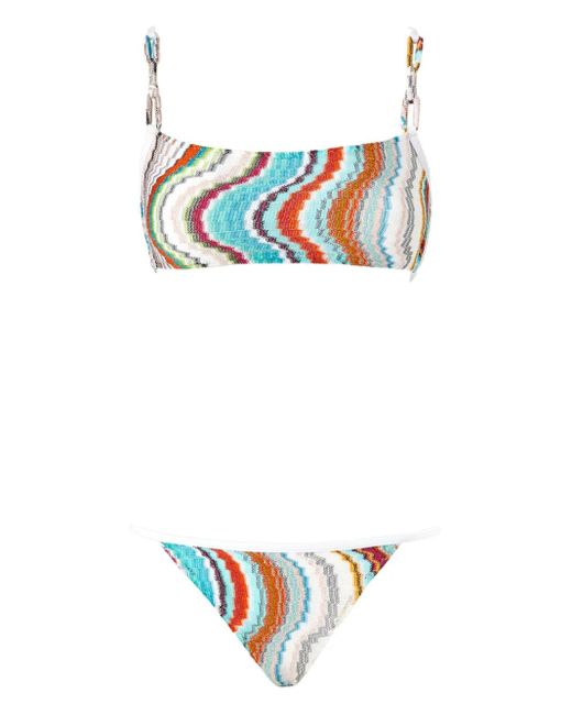 Missoni ジグザグニット ビキニ White