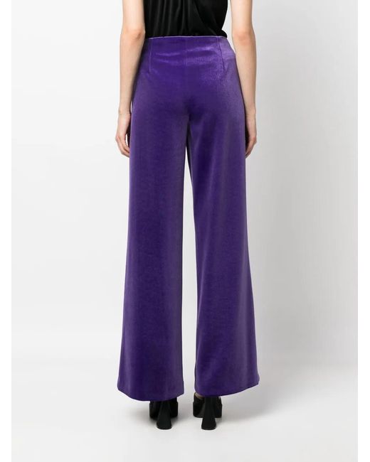 Philosophy Di Lorenzo Serafini Blue Wide-Leg Velvet Trousers