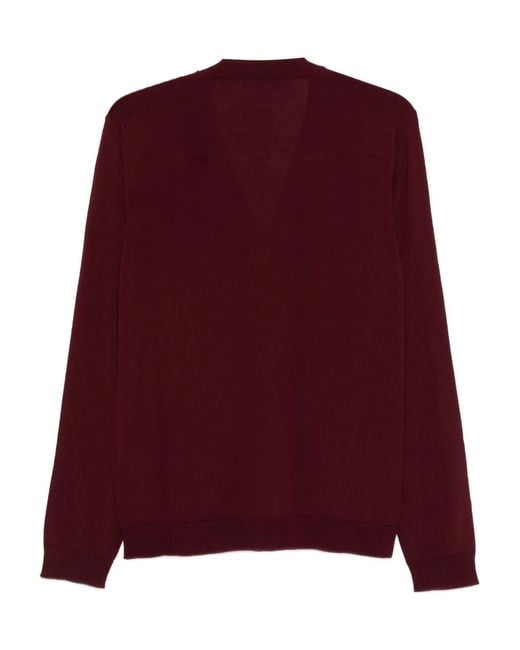 Roberto Collina Purple Buttoned Cardigan for men