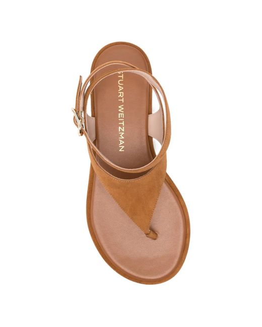 Stuart Weitzman Brown Ankle Strap Sandals