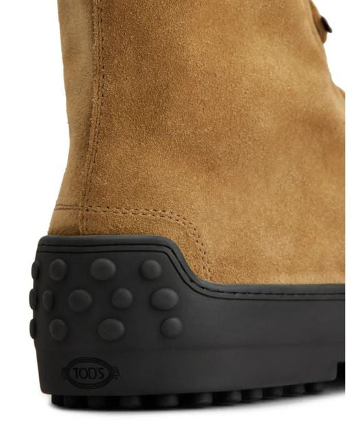 Tod's Brown Suede Combat Boots for men