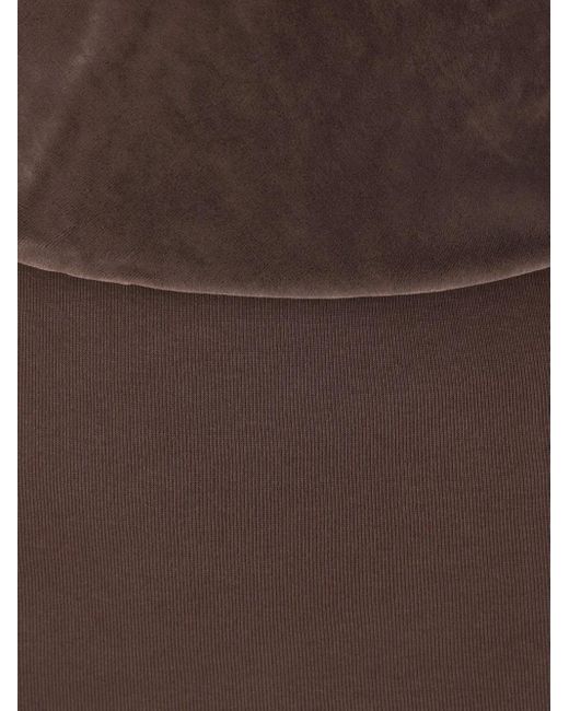 Rick Owens Brown Draped Cowl-Neck Top