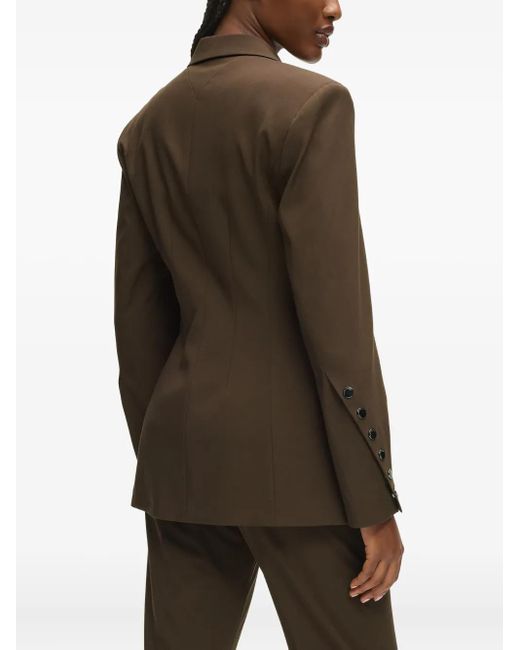 Karl Lagerfeld Brown Single-Breasted Blazer