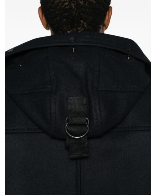 G-Star Black Toggle-Fastening Hooded Coat for men