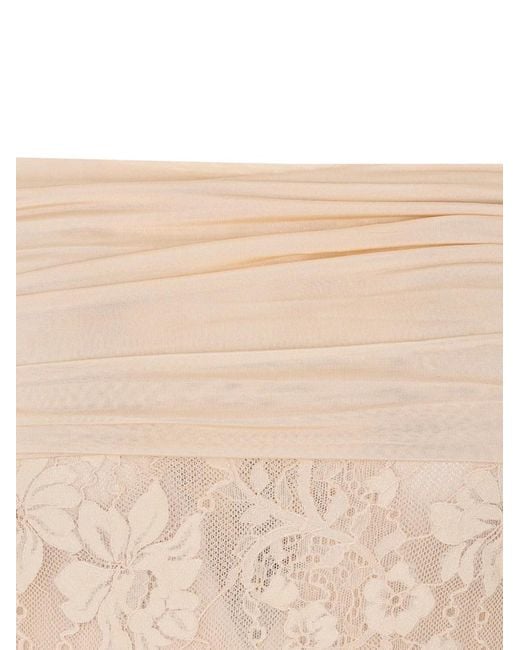Zimmermann White Drape Lace Bodysuit