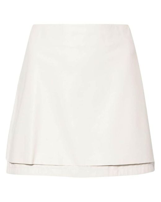 Bimba Y Lola White A-line Leather Miniskirt