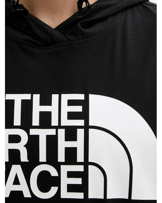 The North Face Black Hooded Logo-Print Hoodie for men