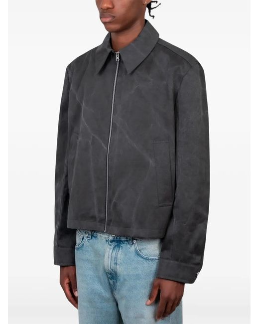 Séfr Gray Tazio Zip-Up Jacket for men