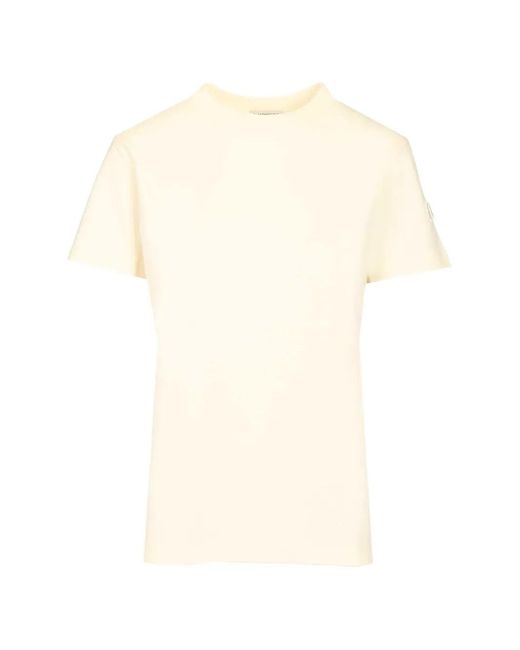 Moncler White Logo-Patch Cotton T-Shirt
