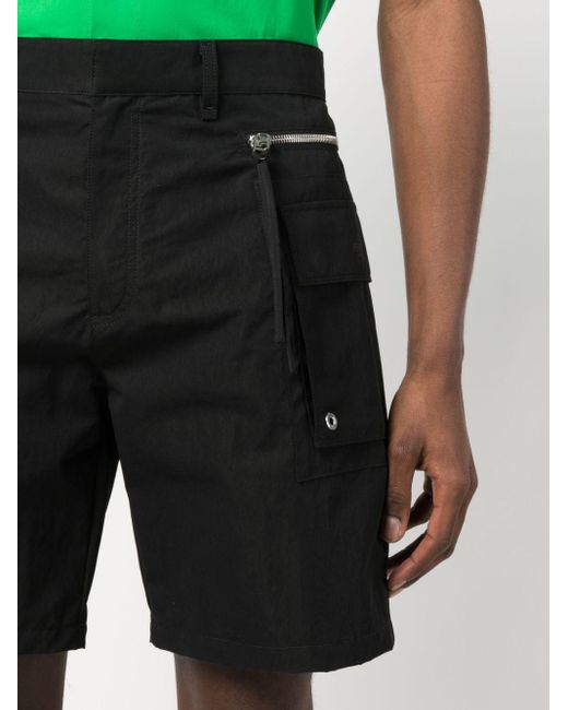 Fendi Black Zip-detail Cargo Shorts for men