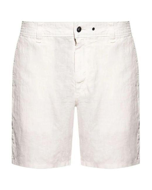 メンズ Rag & Bone Linen Shorts White