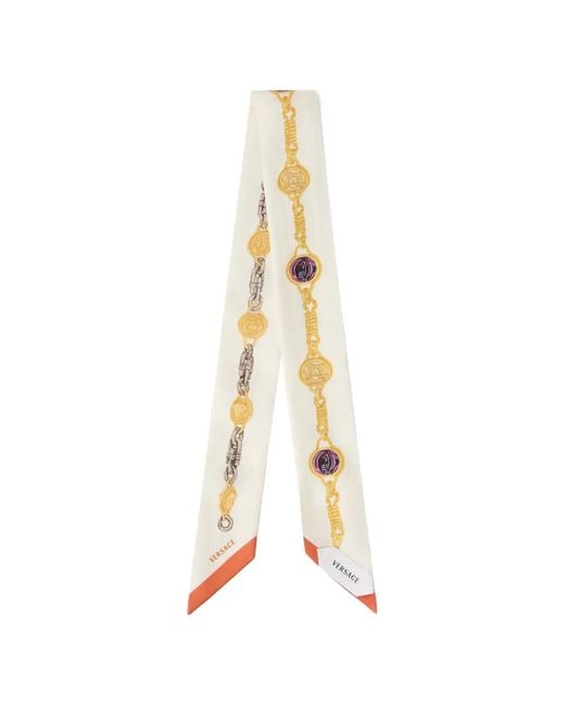 Versace Metallic Printed Silk Twill Ribbon