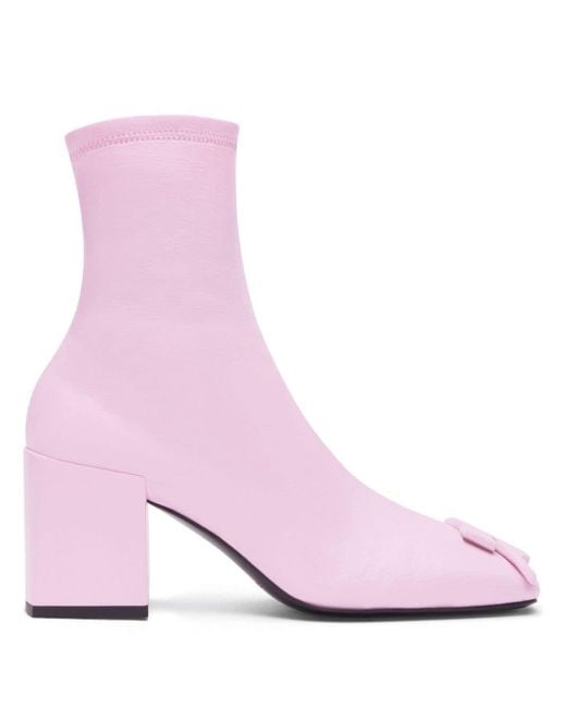 Stivali con placca logo 70mm di Courreges in Pink