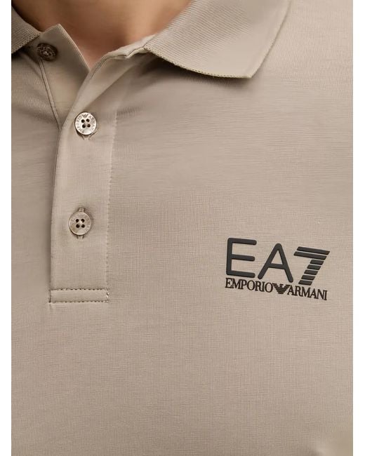 EA7 Natural Core Identity Polo Shirt for men