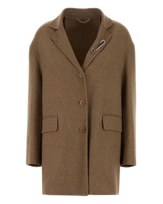 Ermanno Scervino Brown Mantel mit Sicherheitsnadel