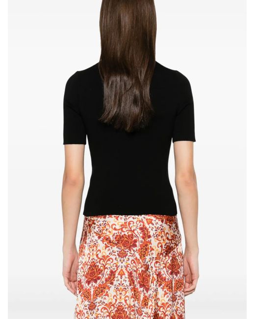 Rabanne Black Chain Link-Detail Top