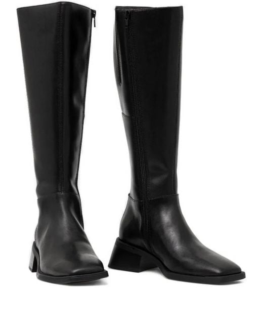Vagabond Black 47Mm Square-Toe Boots