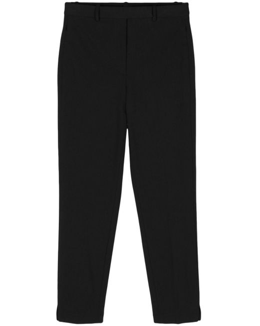 Theory Black High-waisted Cropped Trousers