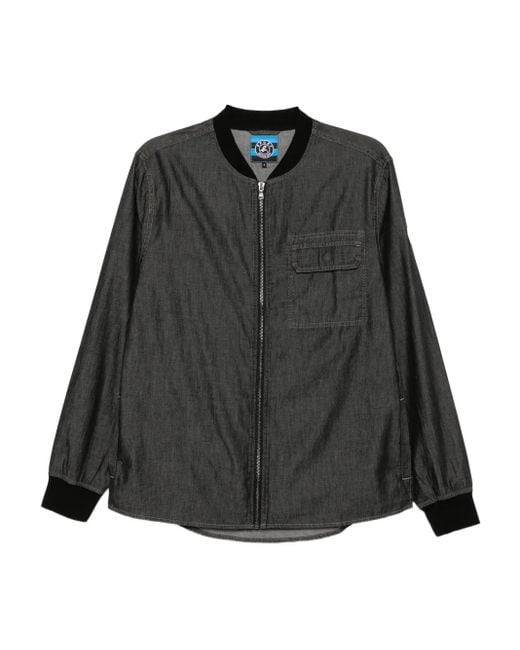 SPORT b. by agnès b. Black Logo-Patch Jacket for men